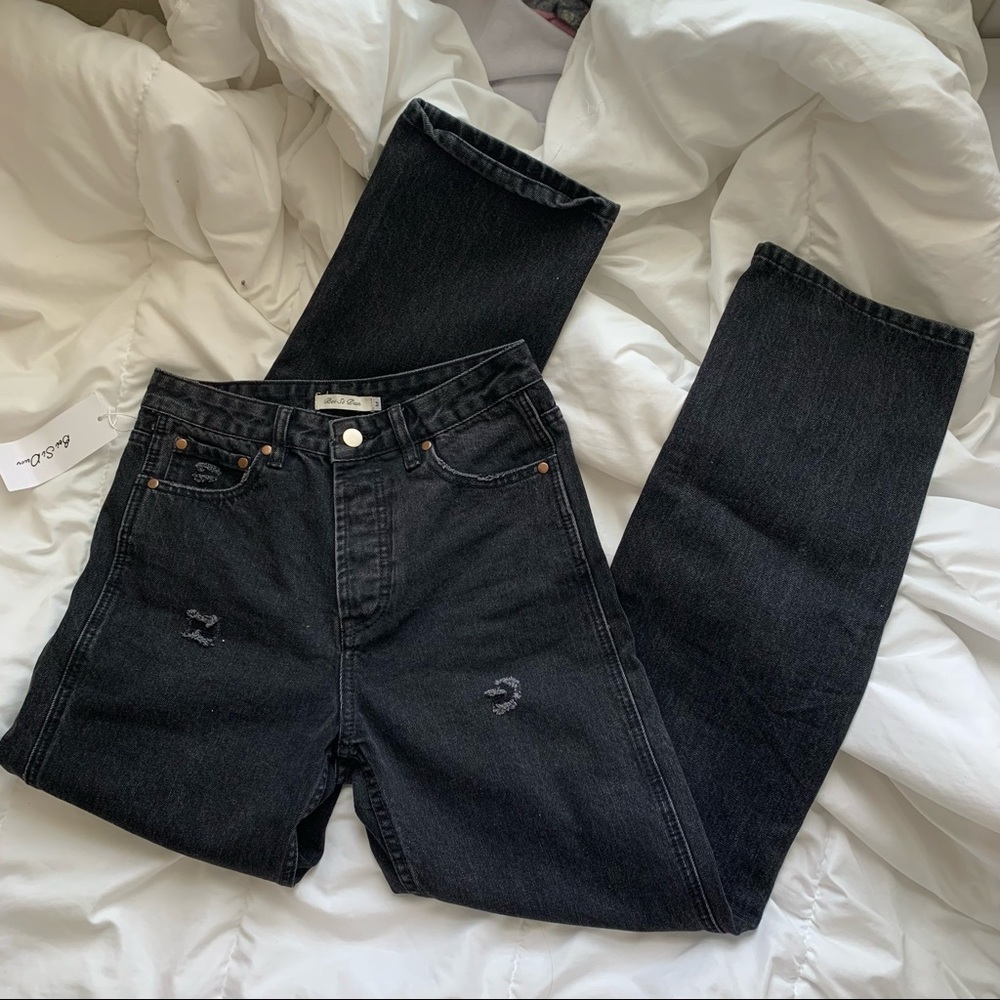 YesStyle black straight jeans